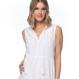 Tolani Large Hailey Eyelet Dress in Soft White